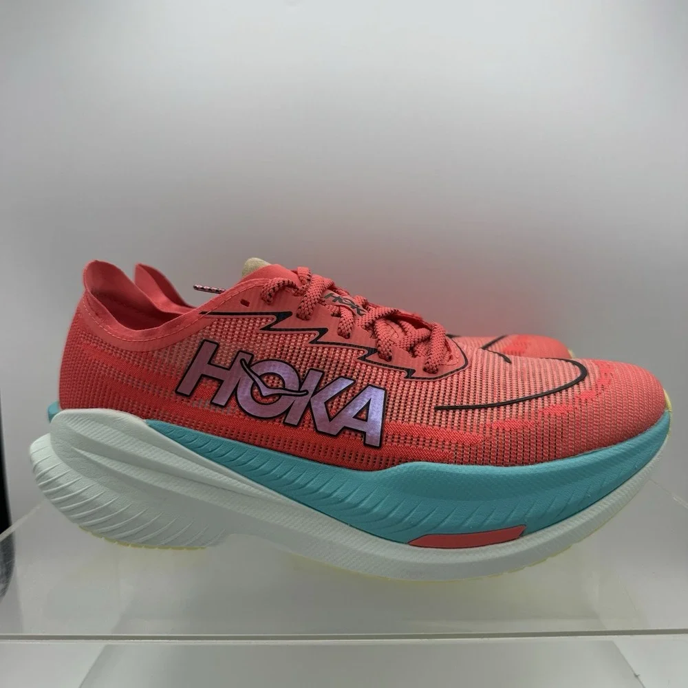 Brand New Hoka One One Mach X 2 1155119 GFRT Coral Teal Running Men's Size 9.5